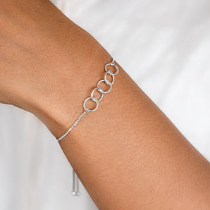 50th birthday linked rings bracelet