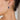 Amethyst earrings with silver hooks shown worn on a model's ear