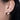 Twin Pearl Drops Stud Earrings shown worn in a model's ear