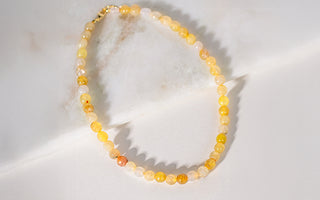 beautiful yellow gemstone necklace