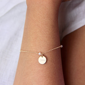 Delicate Pearl Chain Bracelet