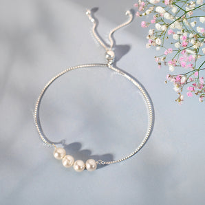 40th Birthday Pearl Sliding Bracelet