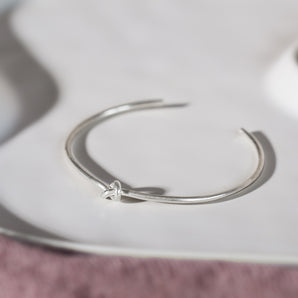 Silver Friendship knot bangle 