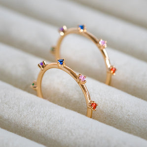 Rainbow Hoop Earrings