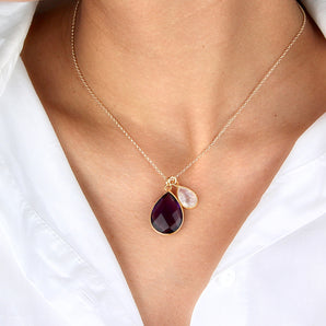 Mother And Child Birthstone Necklace