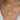 model wearing a gold round pendant on gold chain 