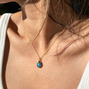 Gold-filled Labradorite Pendant Necklace